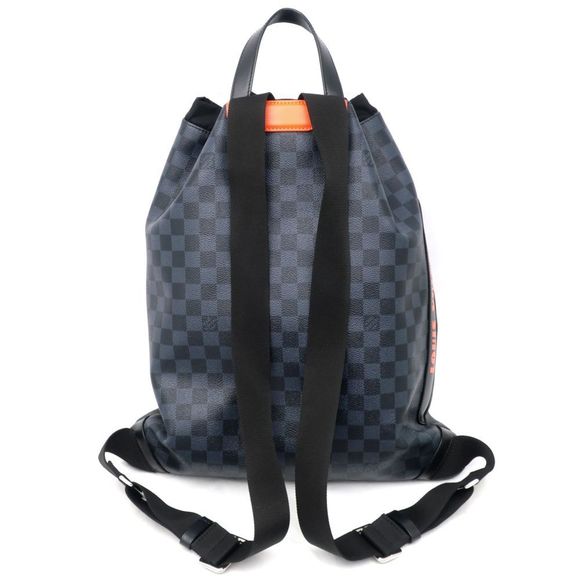 Louis Vuitton Gym Backpack Rucksack Damier Cobalt Blue Black - Picture 2 of 9